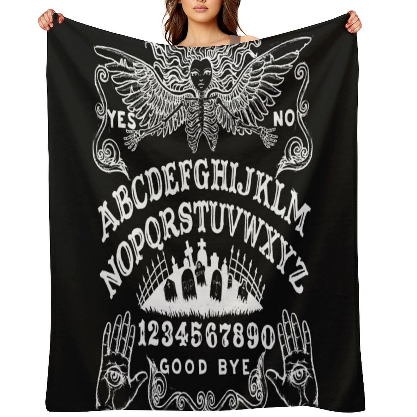 Angel of Death Witch Board Throw Blanket