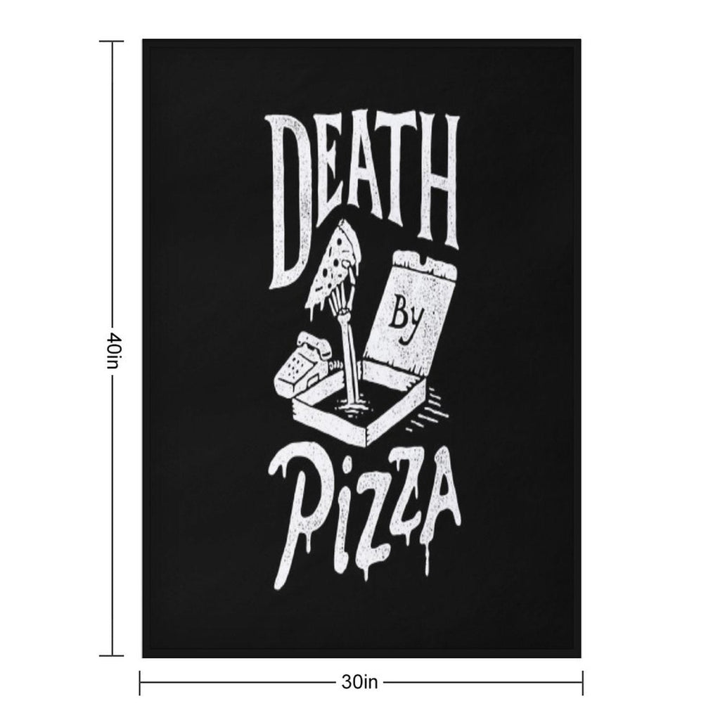 Death By Pizza Throw Blanket