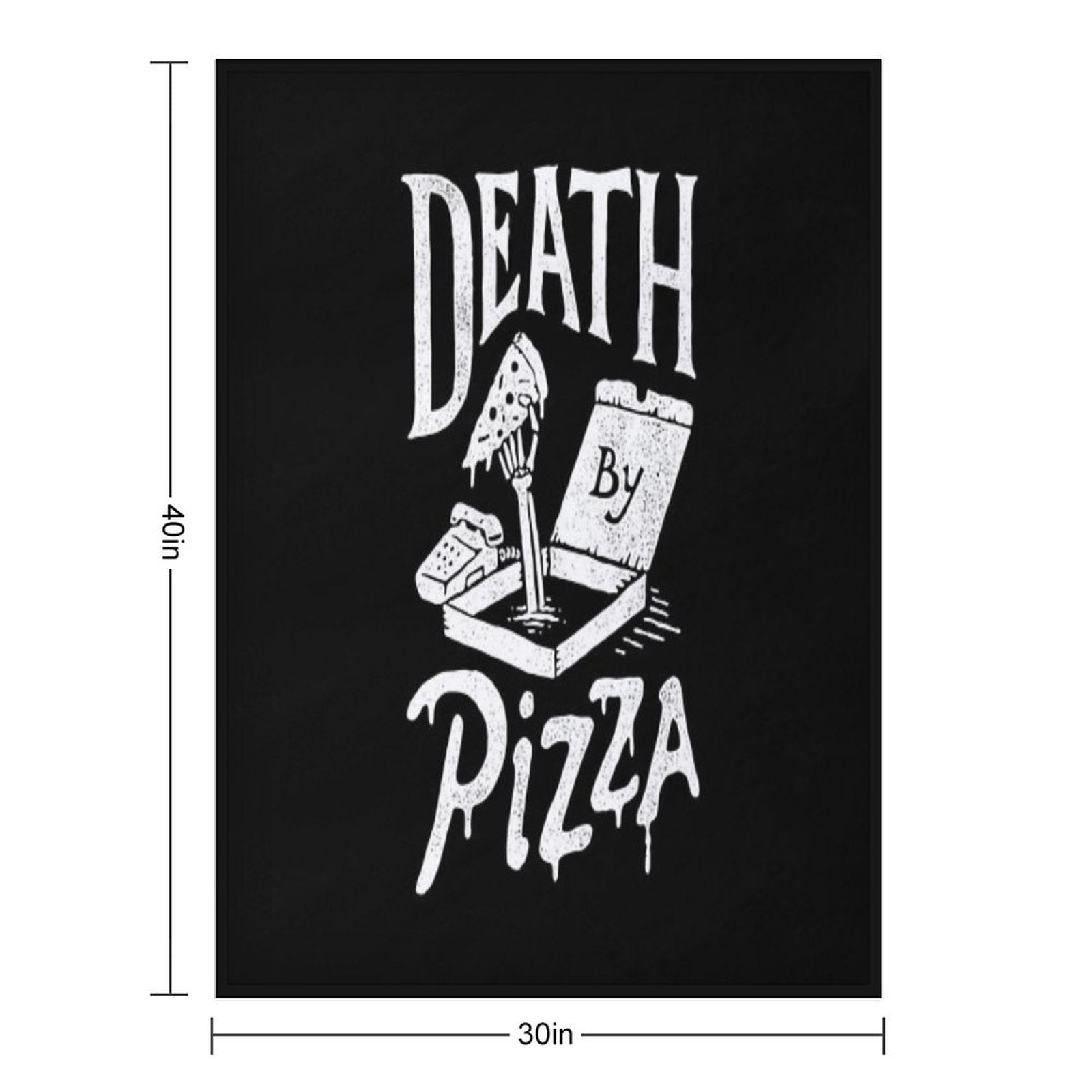 Death By Pizza Throw Blanket