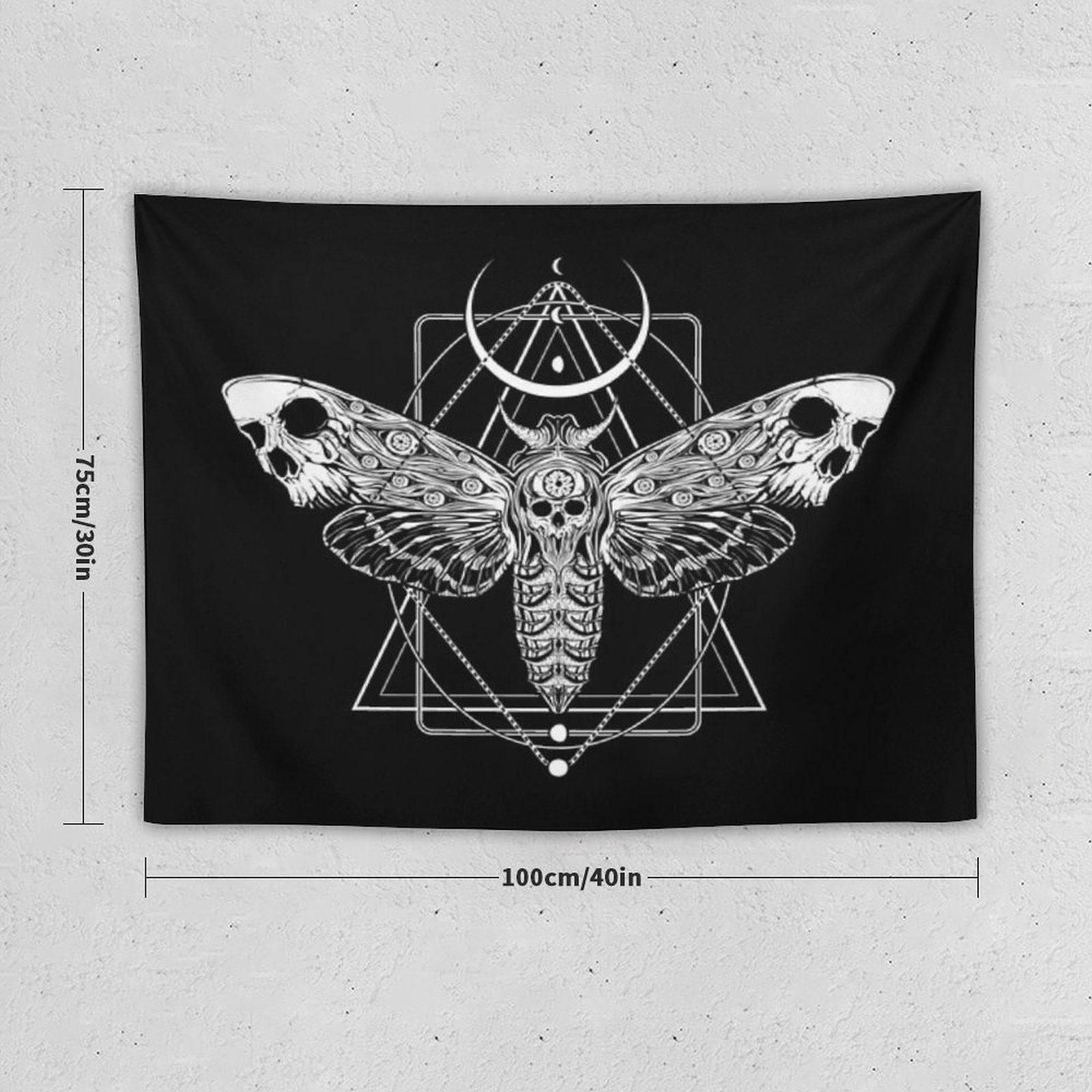 Surreal Death Moth Tapestry