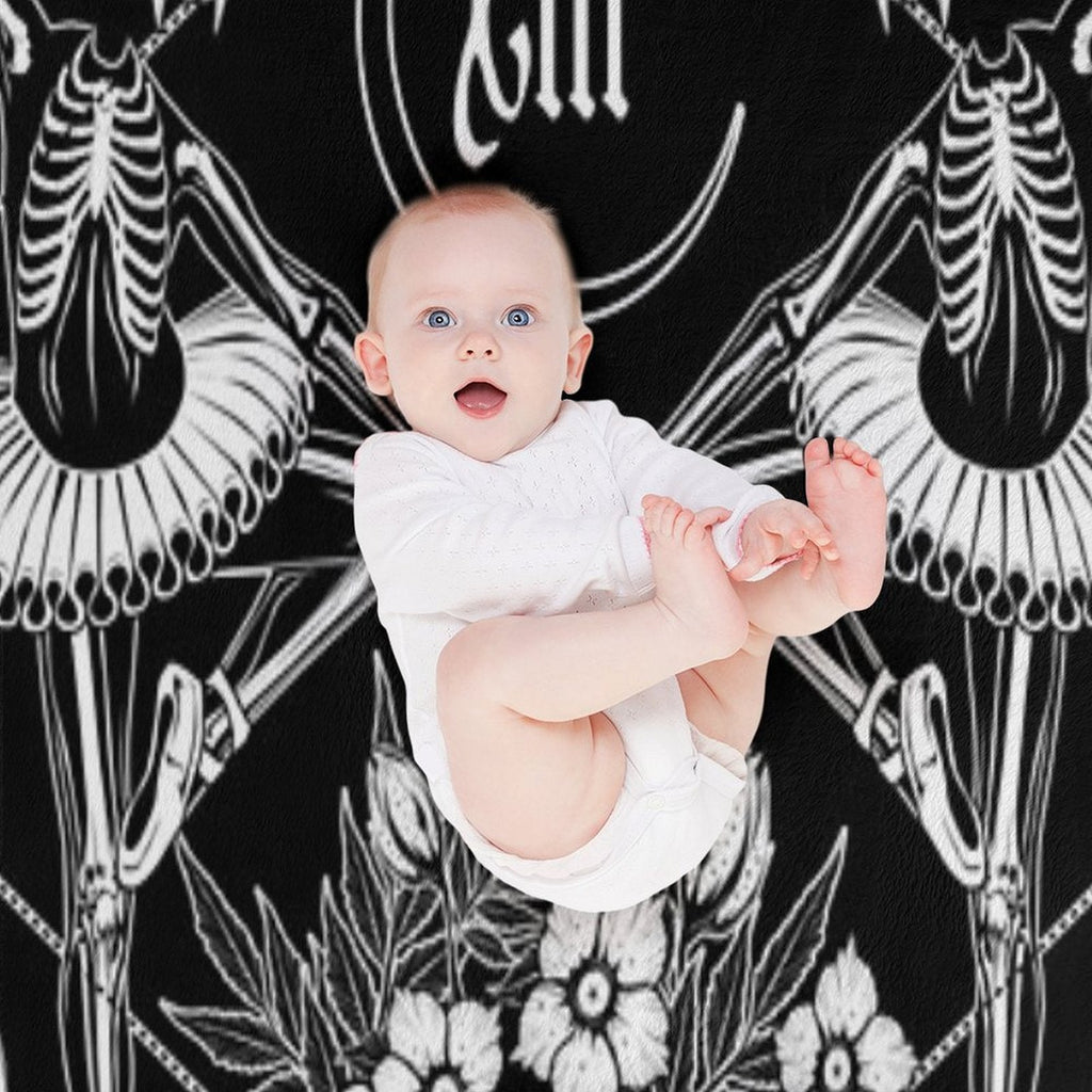 Le Mort - The Death Tarot Card Throw Blanket