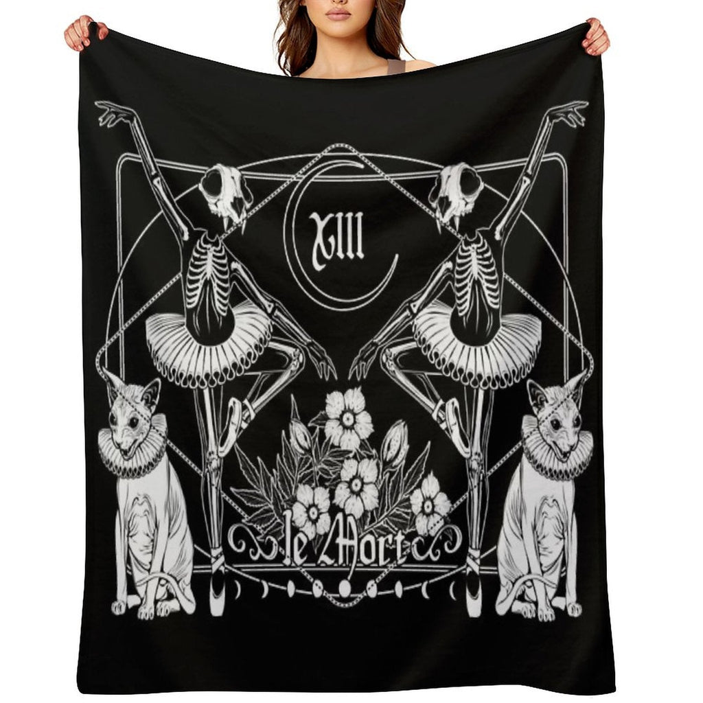 Le Mort - The Death Tarot Card Throw Blanket