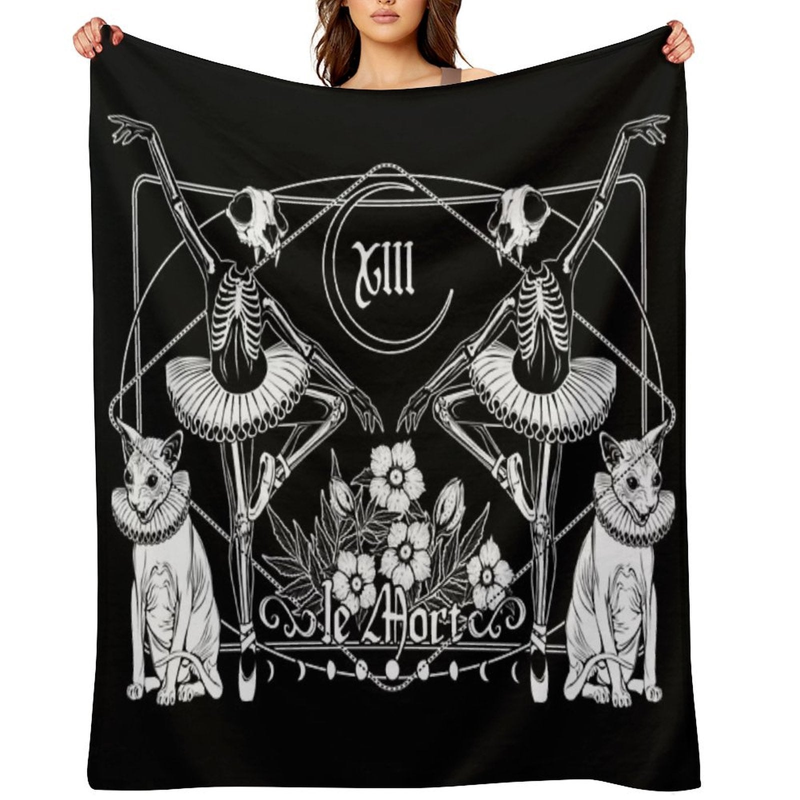 Le Mort - The Death Tarot Card Throw Blanket