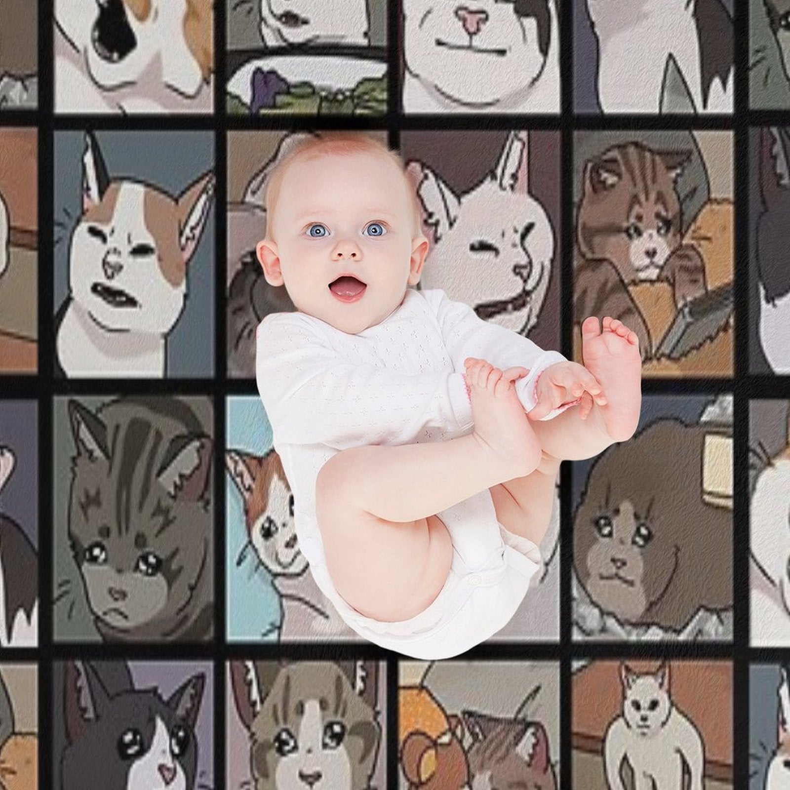 Meme Cats 2.0 Throw Blanket