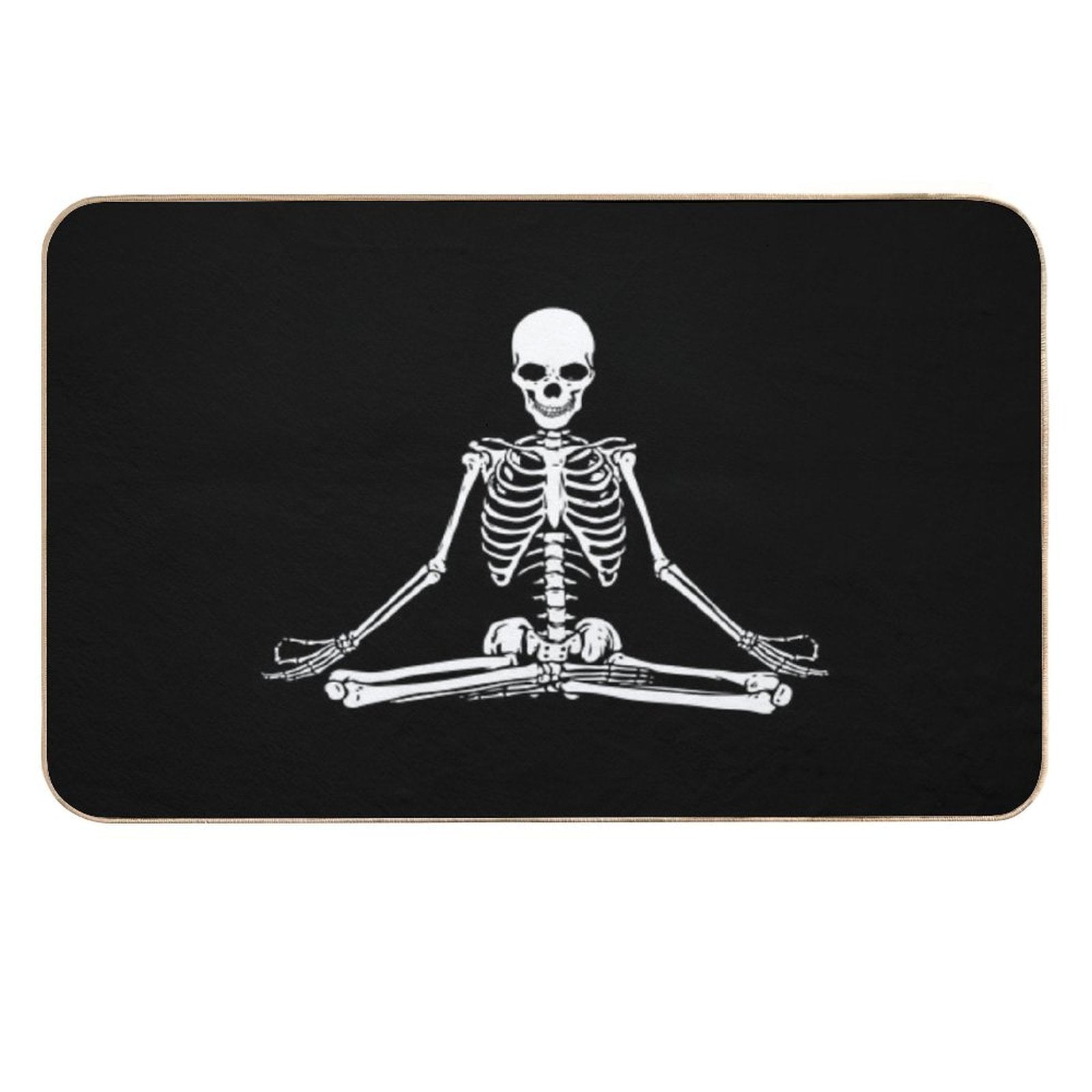 Meditating Skeleton  Pet-Safe Bath Mat