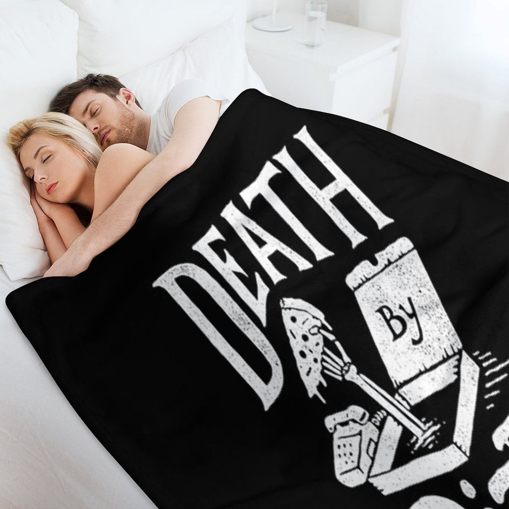 Death By Pizza Throw Blanket