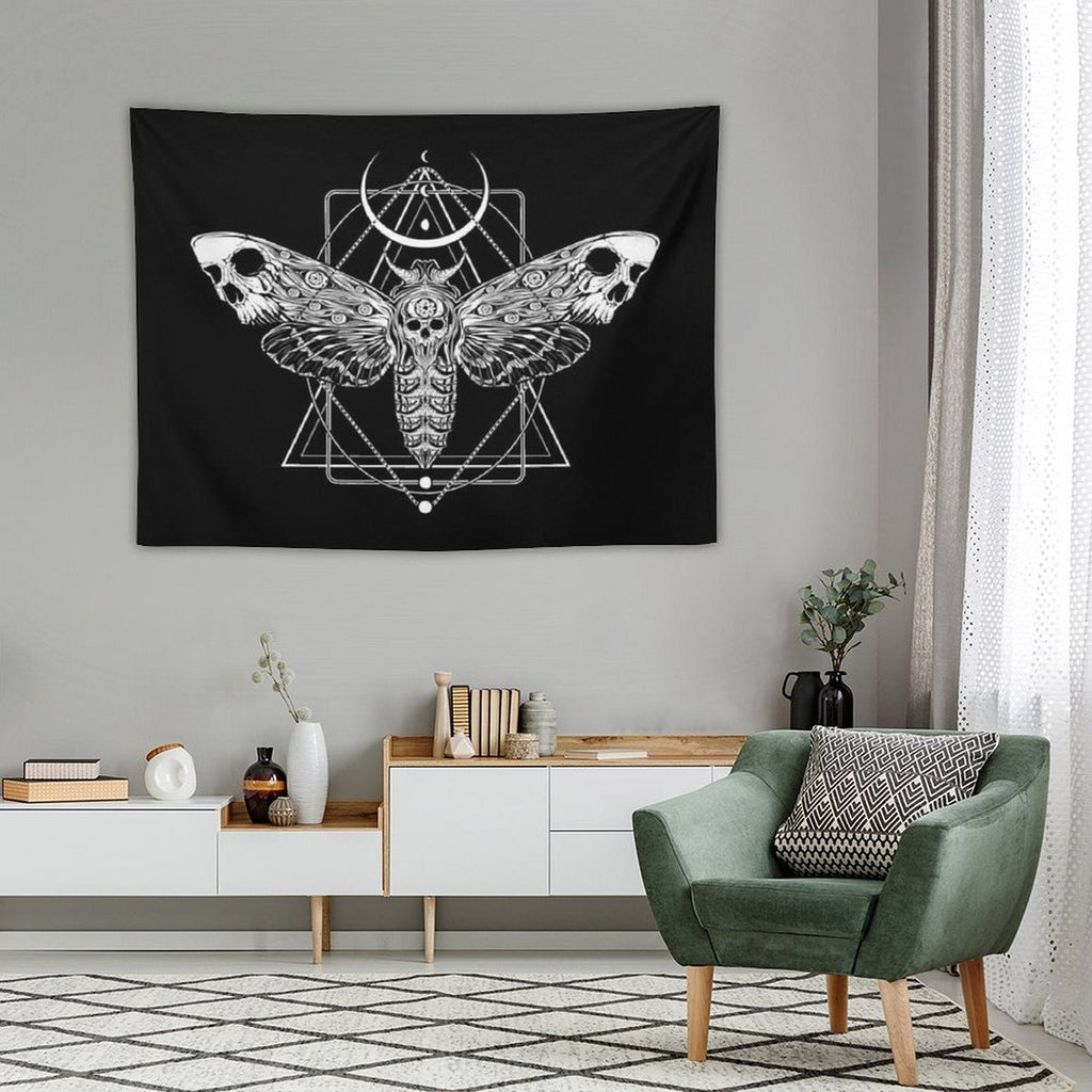Surreal Death Moth Tapestry