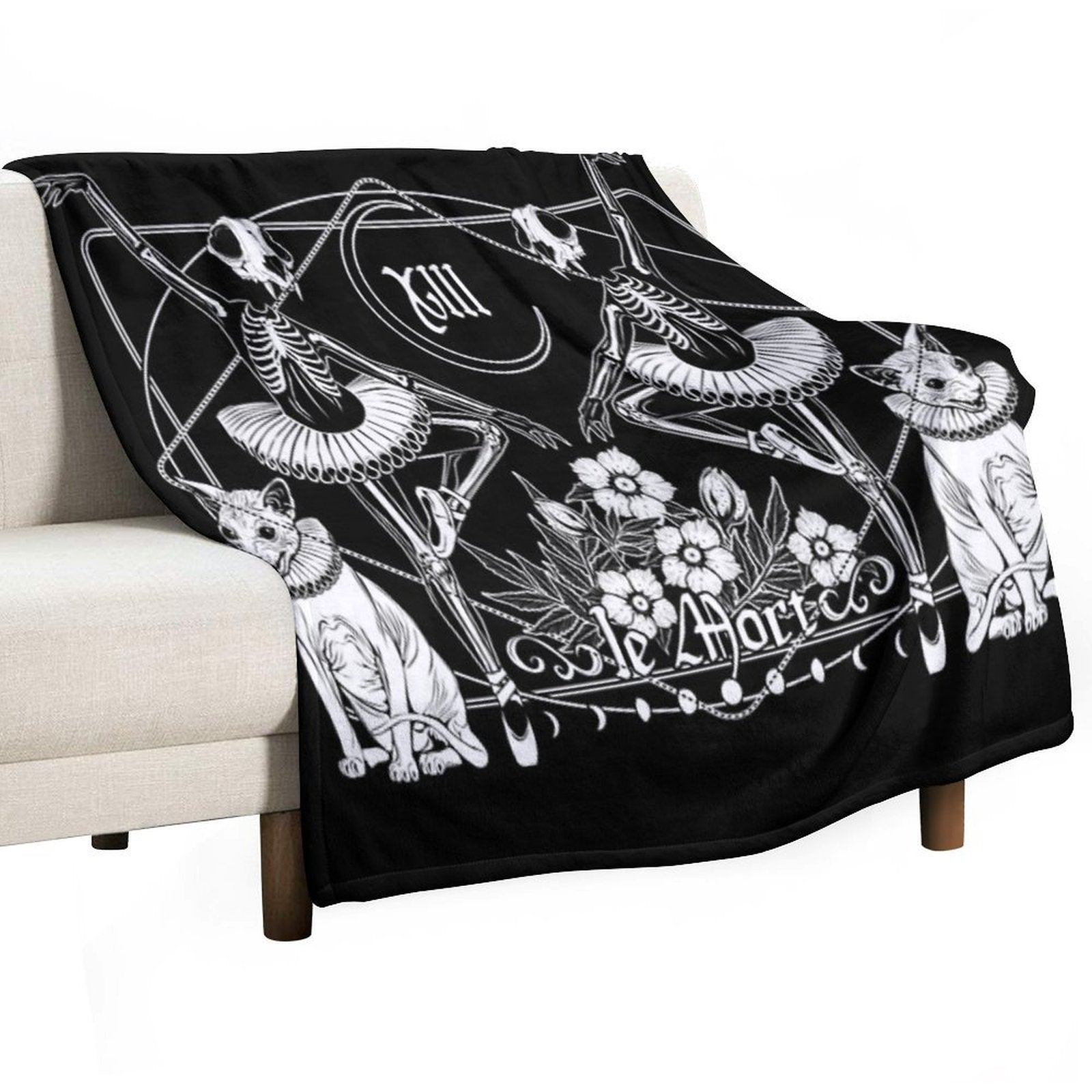 Le Mort - The Death Tarot Card Throw Blanket