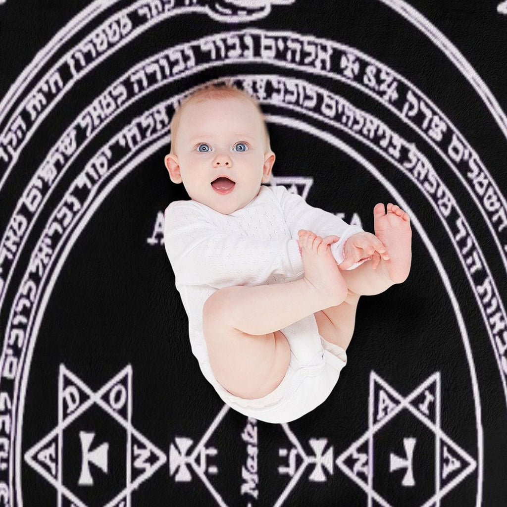 Magical Circle of King Solomon INVERTED Quick-dry Throw Blanket