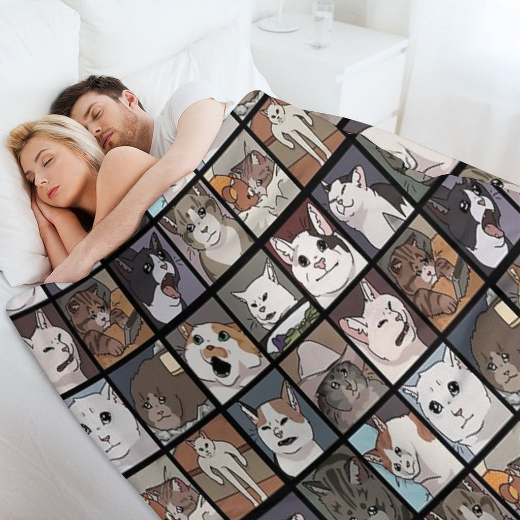 Meme Cats 2.0 Throw Blanket