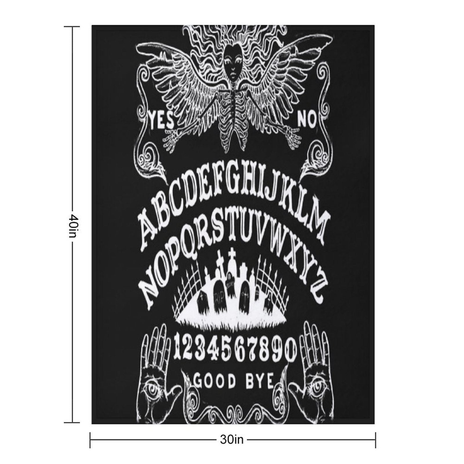 Angel of Death Witch Board Throw Blanket