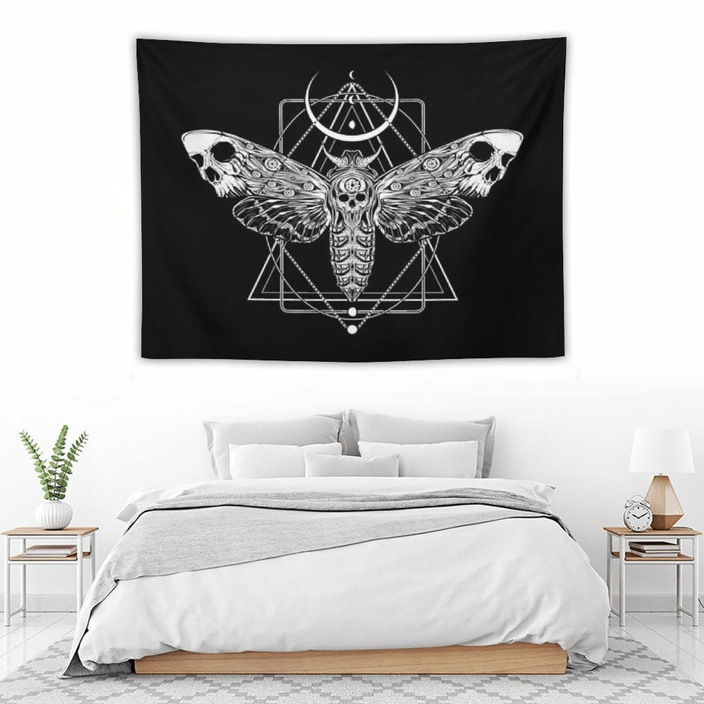 Surreal Death Moth Tapestry