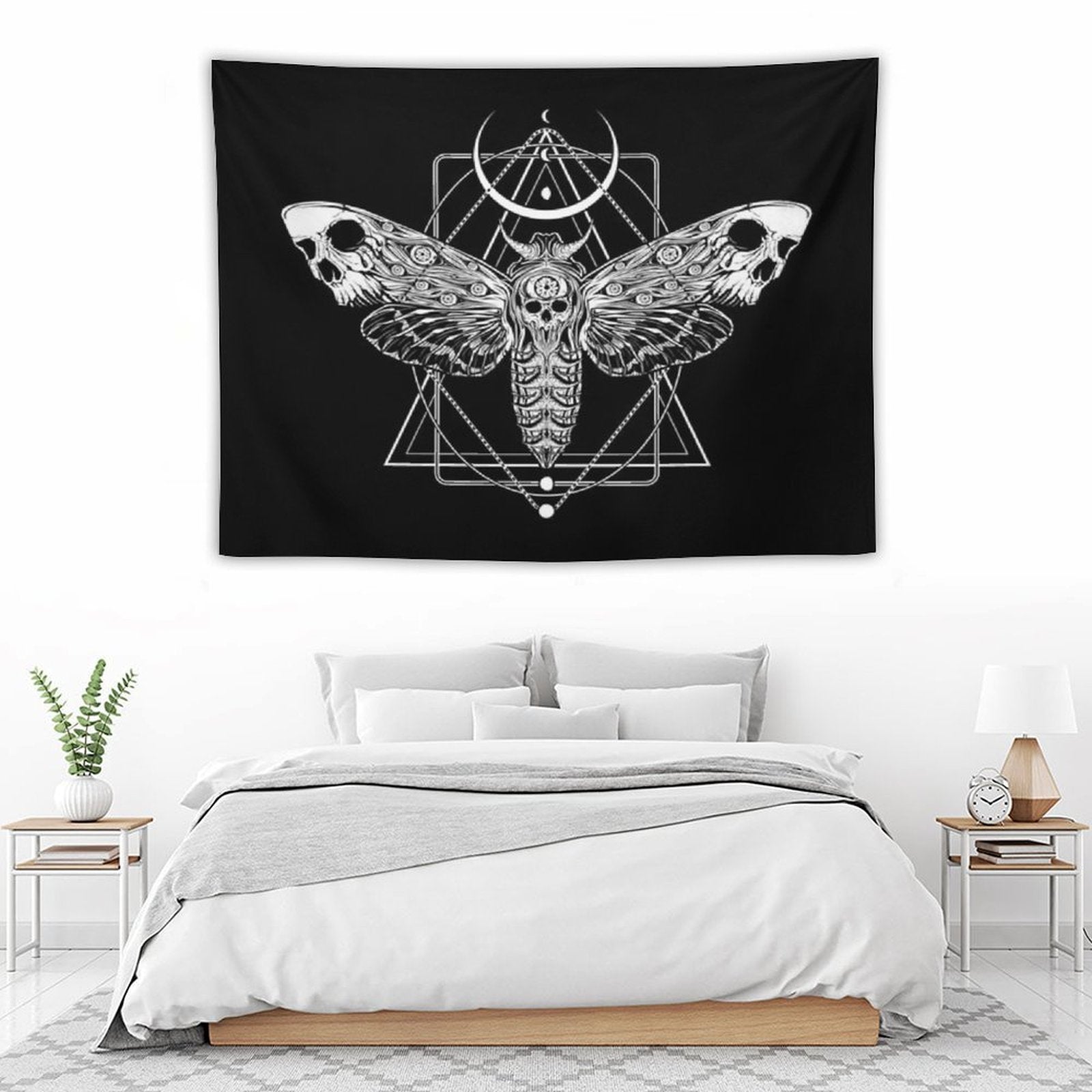 Surreal Death Moth Tapestry