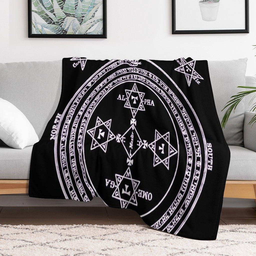 Magical Circle of King Solomon INVERTED Quick-dry Throw Blanket
