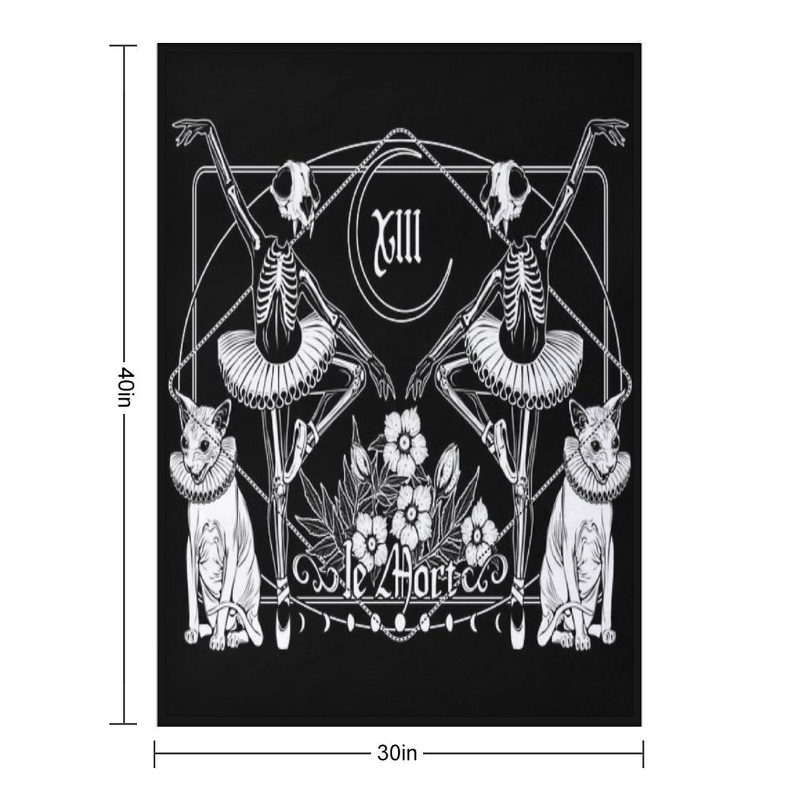 Le Mort - The Death Tarot Card Throw Blanket