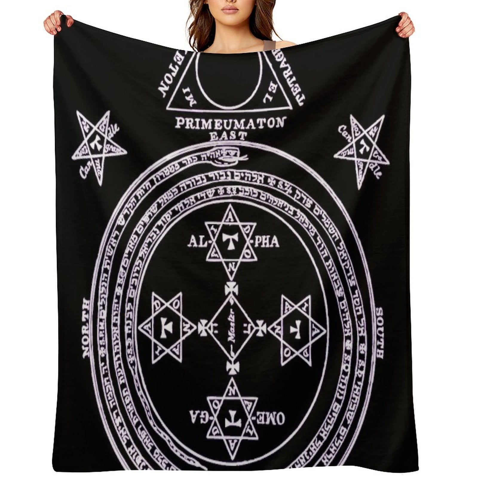 Magical Circle of King Solomon INVERTED Quick-dry Throw Blanket