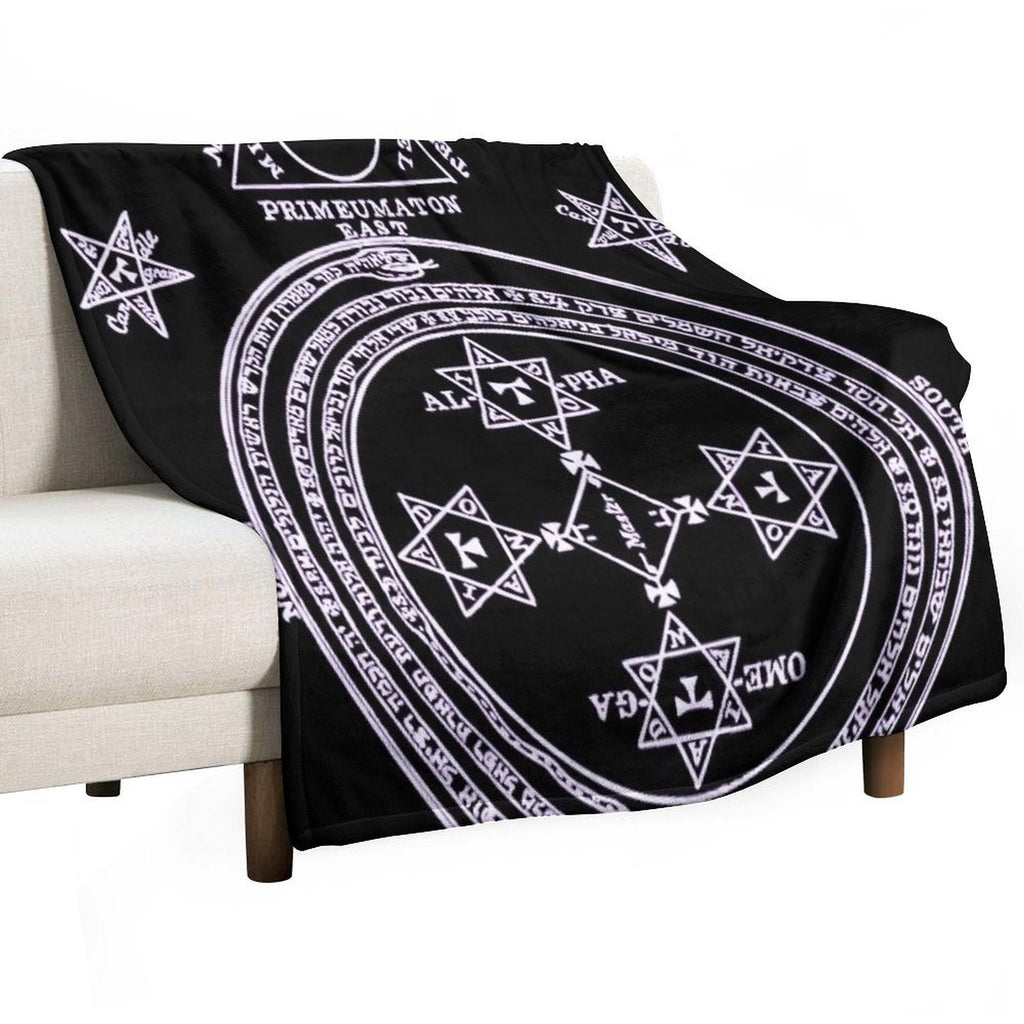 Magical Circle of King Solomon INVERTED Quick-dry Throw Blanket