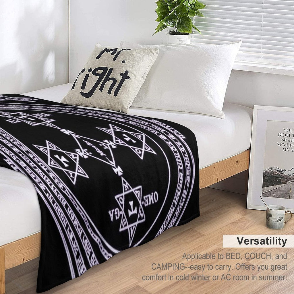 Magical Circle of King Solomon INVERTED Quick-dry Throw Blanket