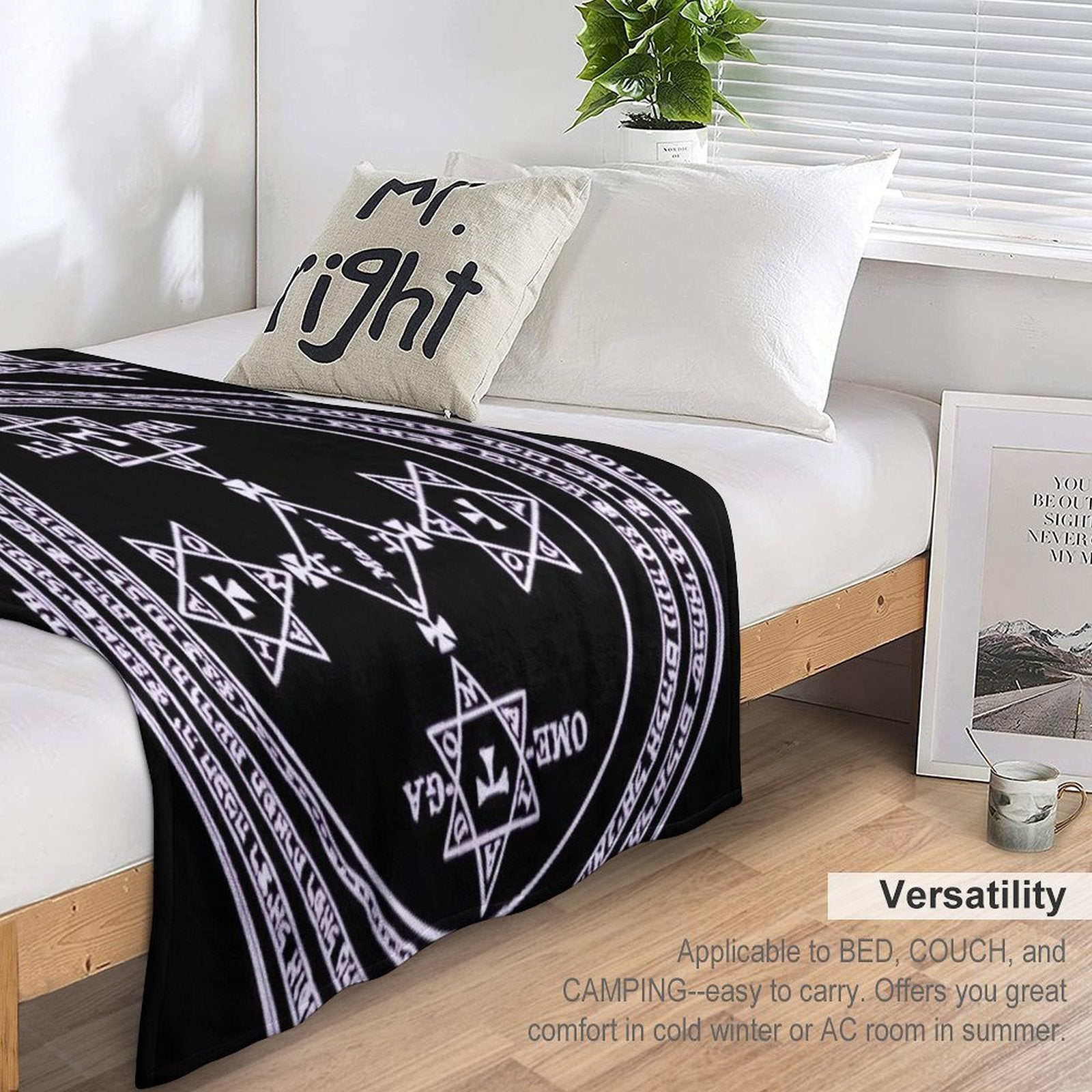 Magical Circle of King Solomon INVERTED Quick-dry Throw Blanket