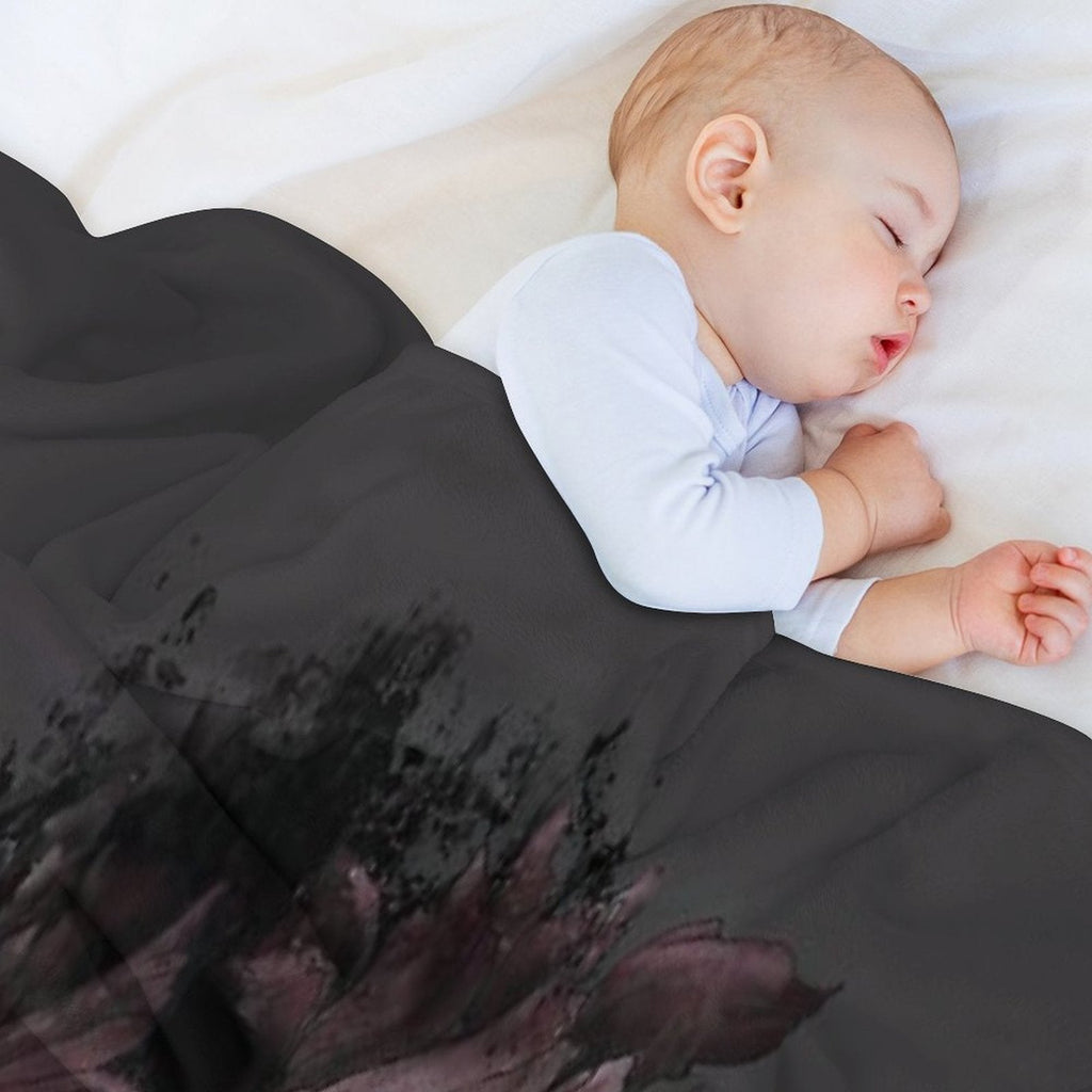 Death Blooms Throw Blanket