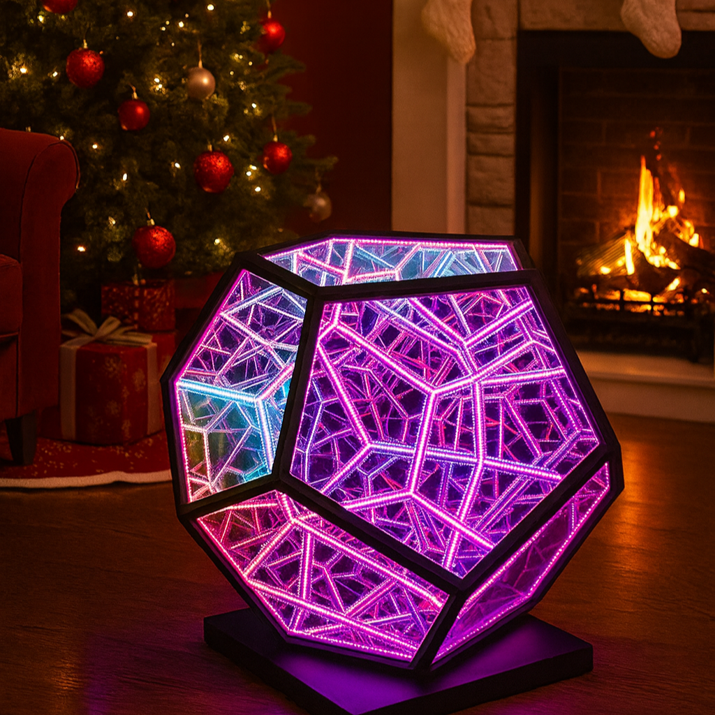 Infinity Dodecahedron Magic Table Lamp