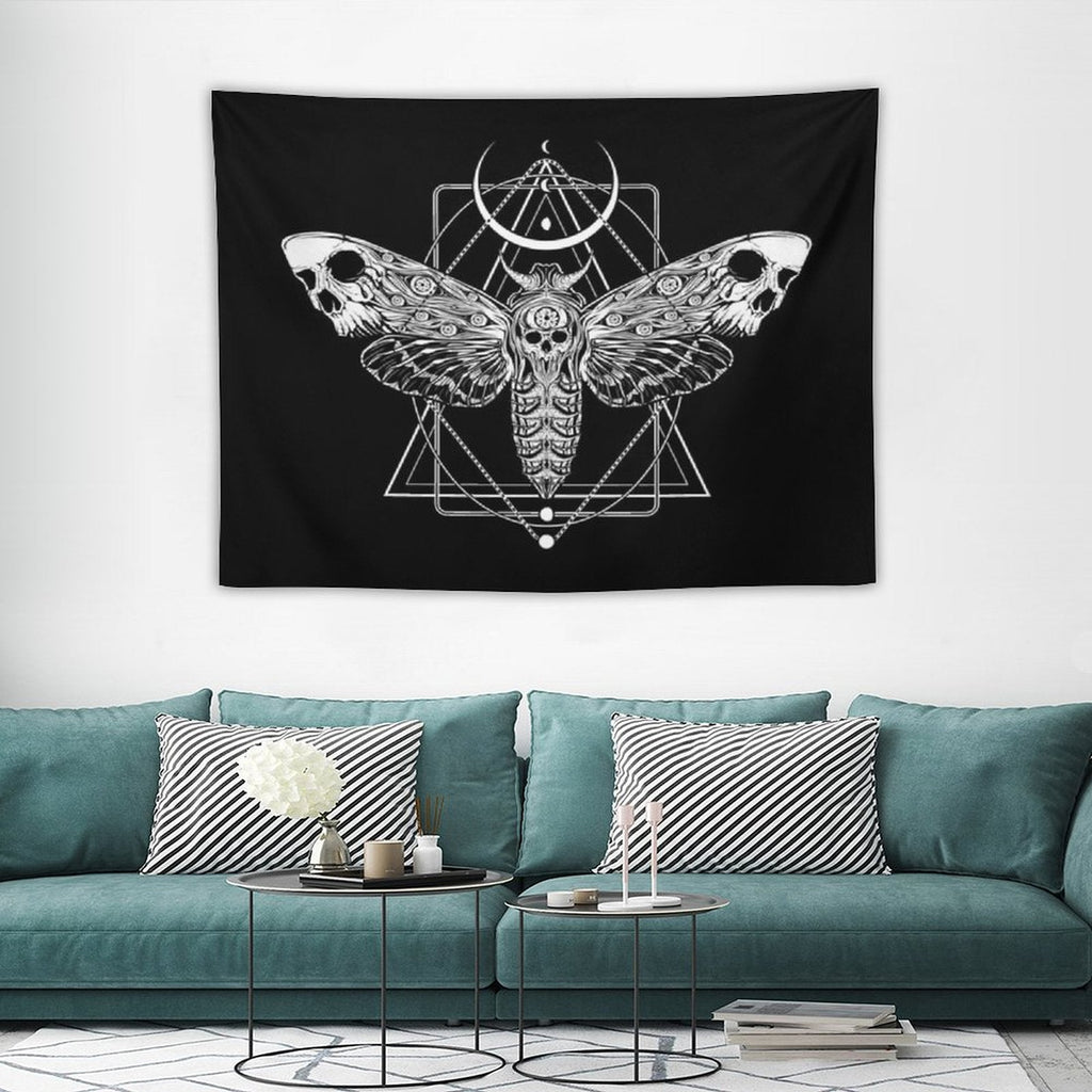 Surreal Death Moth Tapestry