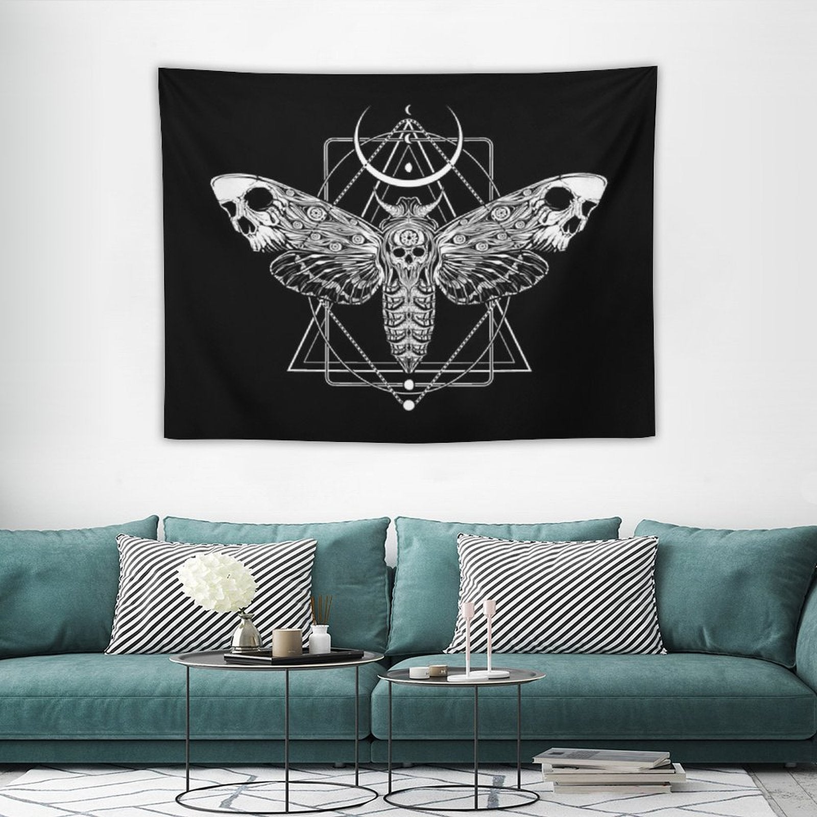 Surreal Death Moth Tapestry