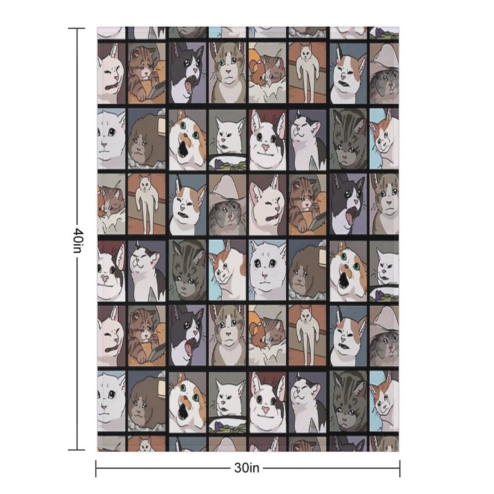 Meme Cats 2.0 Throw Blanket