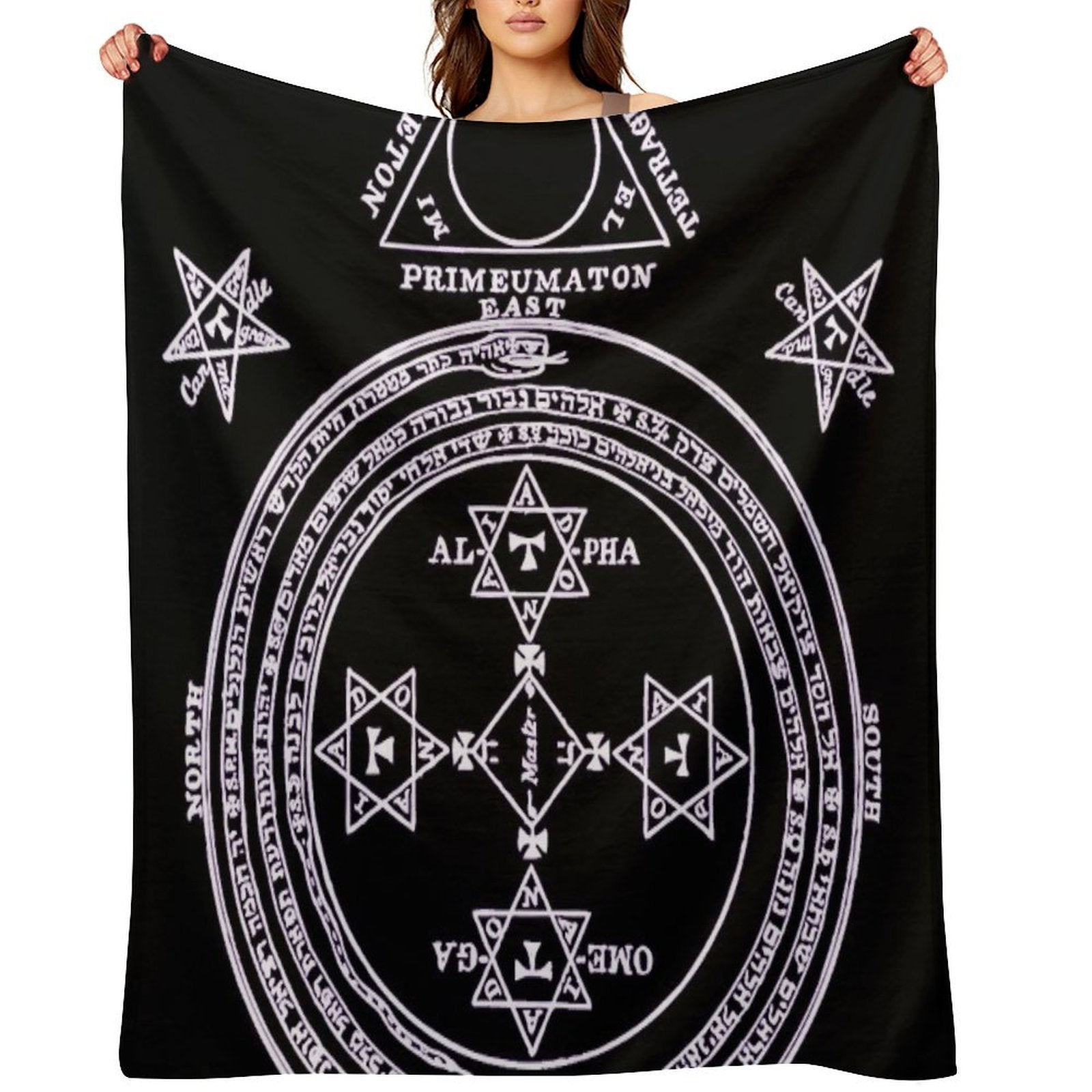 Magical Circle of King Solomon INVERTED Quick-dry Throw Blanket