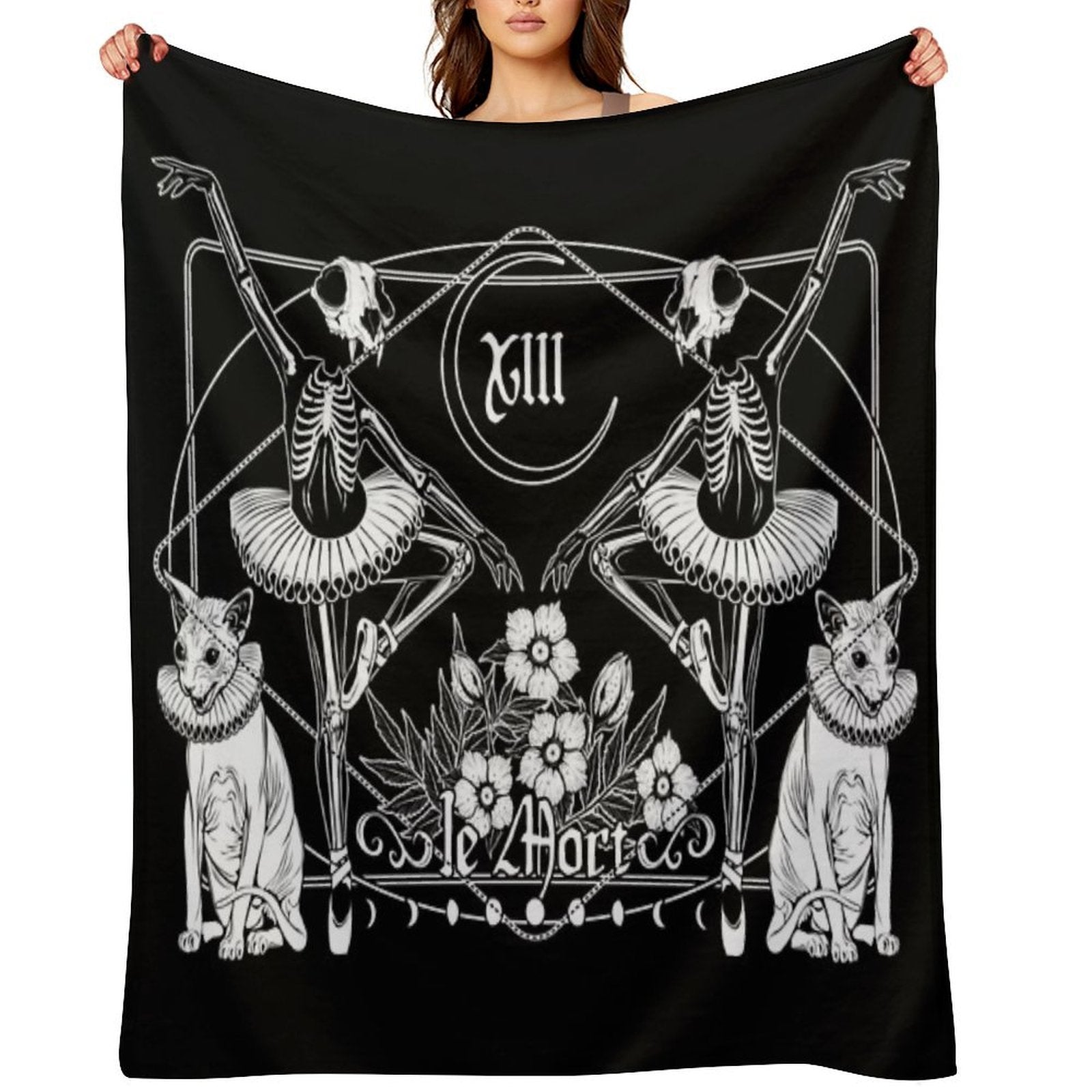 Le Mort - The Death Tarot Card Throw Blanket