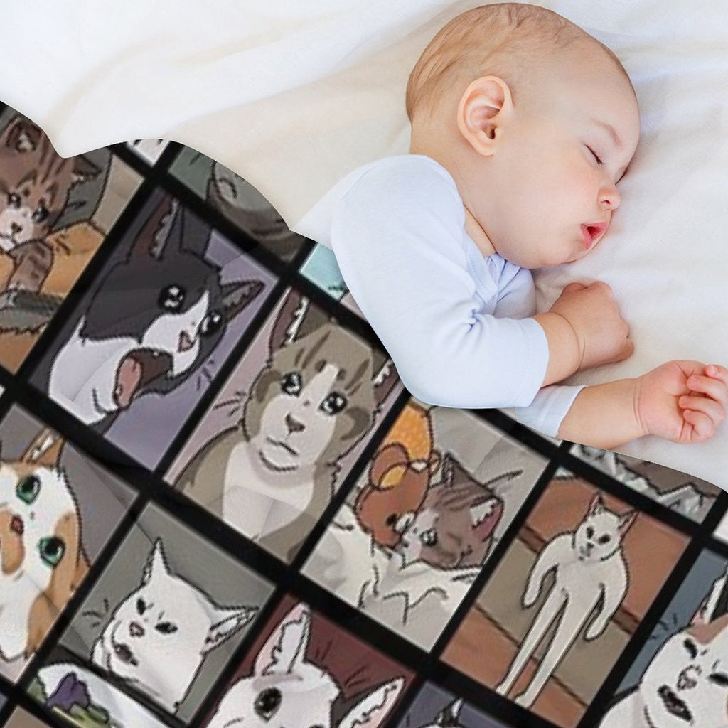 Meme Cats 2.0 Throw Blanket