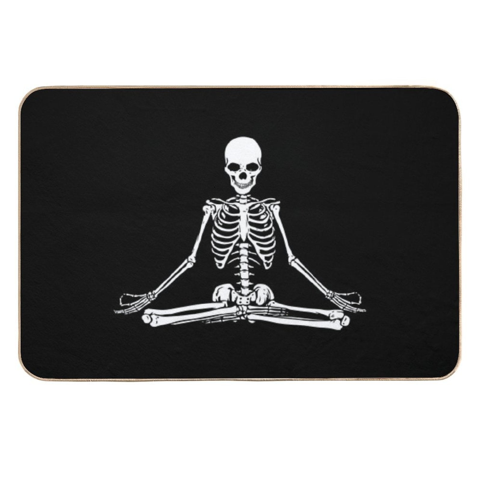 Meditating Skeleton  Pet-Safe Bath Mat
