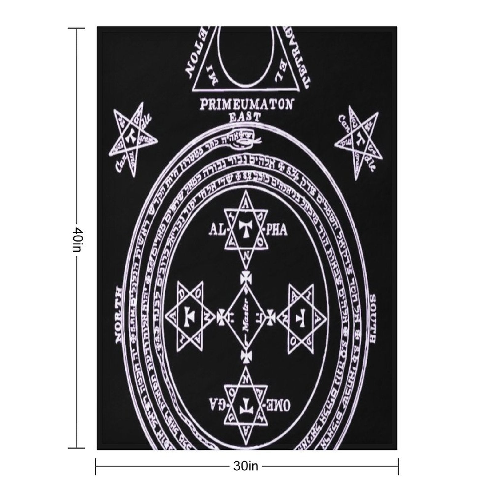 Magical Circle of King Solomon INVERTED Quick-dry Throw Blanket