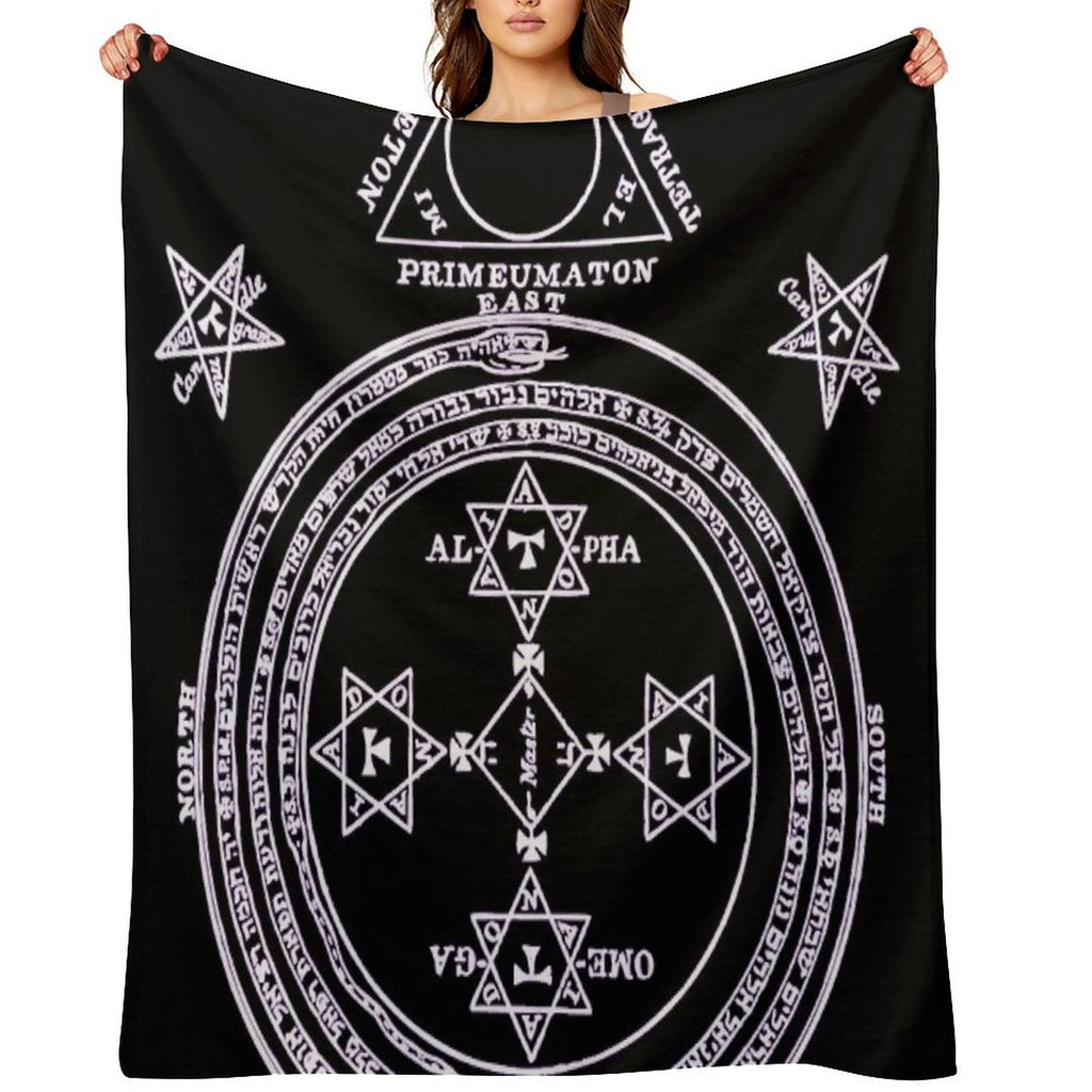 Magical Circle of King Solomon INVERTED Quick-dry Throw Blanket
