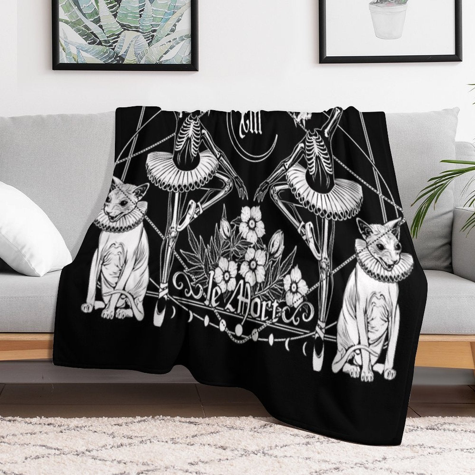 Le Mort - The Death Tarot Card Throw Blanket