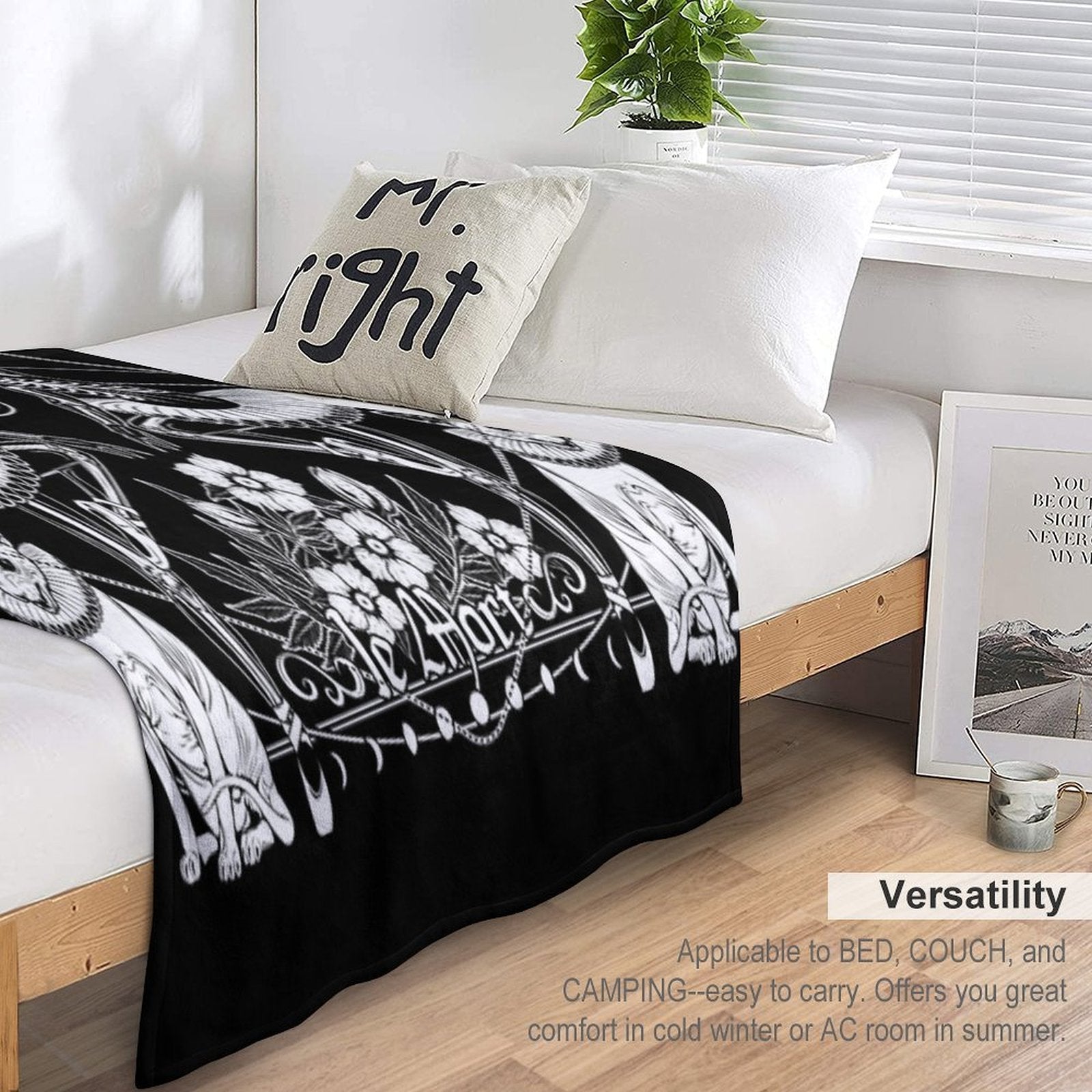 Le Mort - The Death Tarot Card Throw Blanket